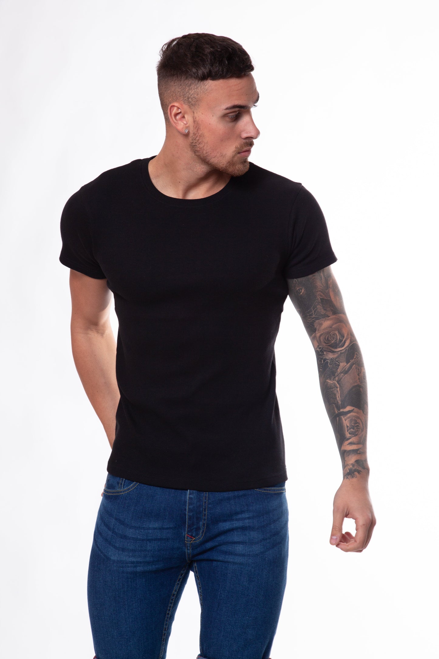 Ribbed Crew T-Shirt