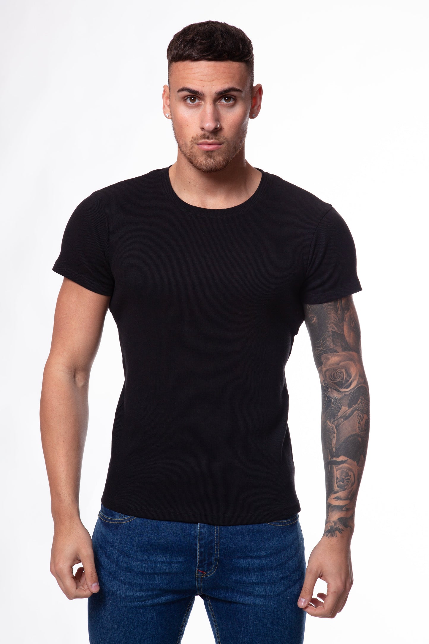 Ribbed Crew T-Shirt