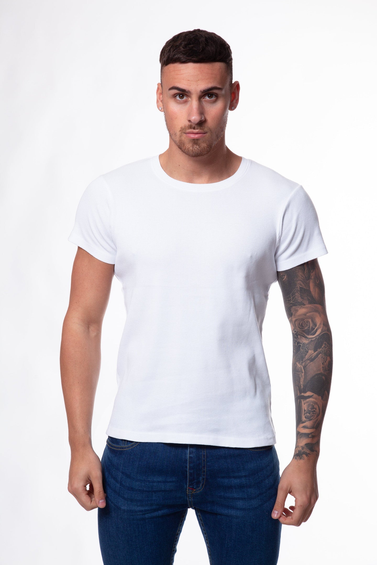 Ribbed Crew T-Shirt