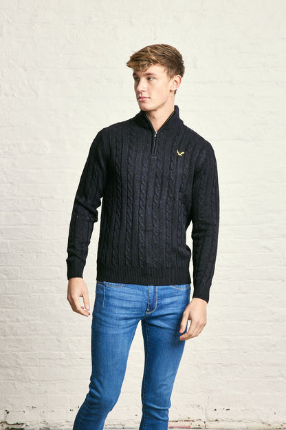 Cable Half Zip Jumper