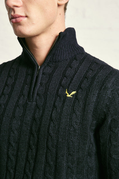 Cable Half Zip Jumper