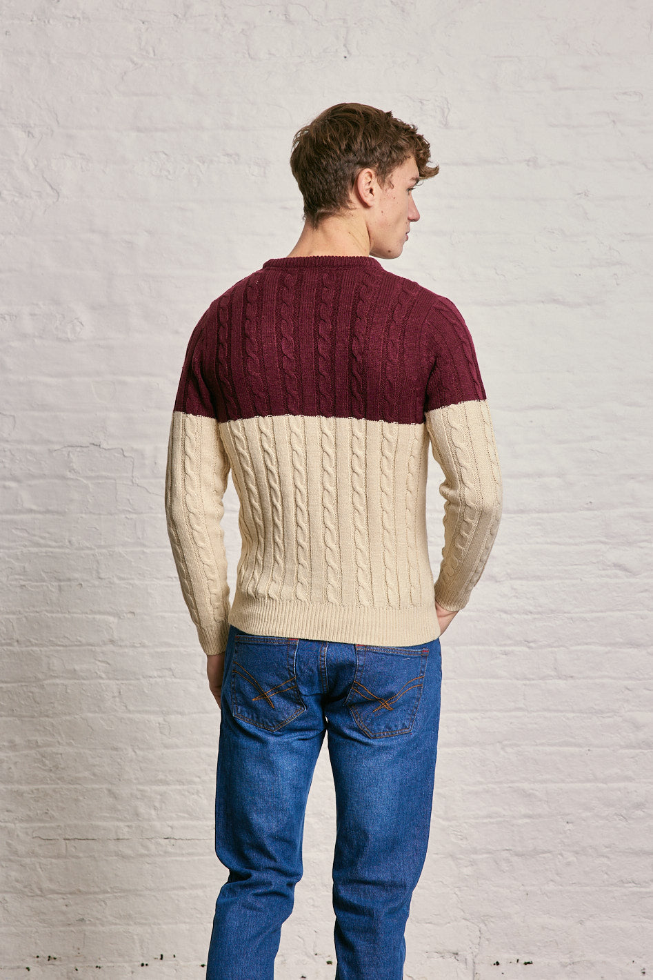 Colour Block Cable Knitwear