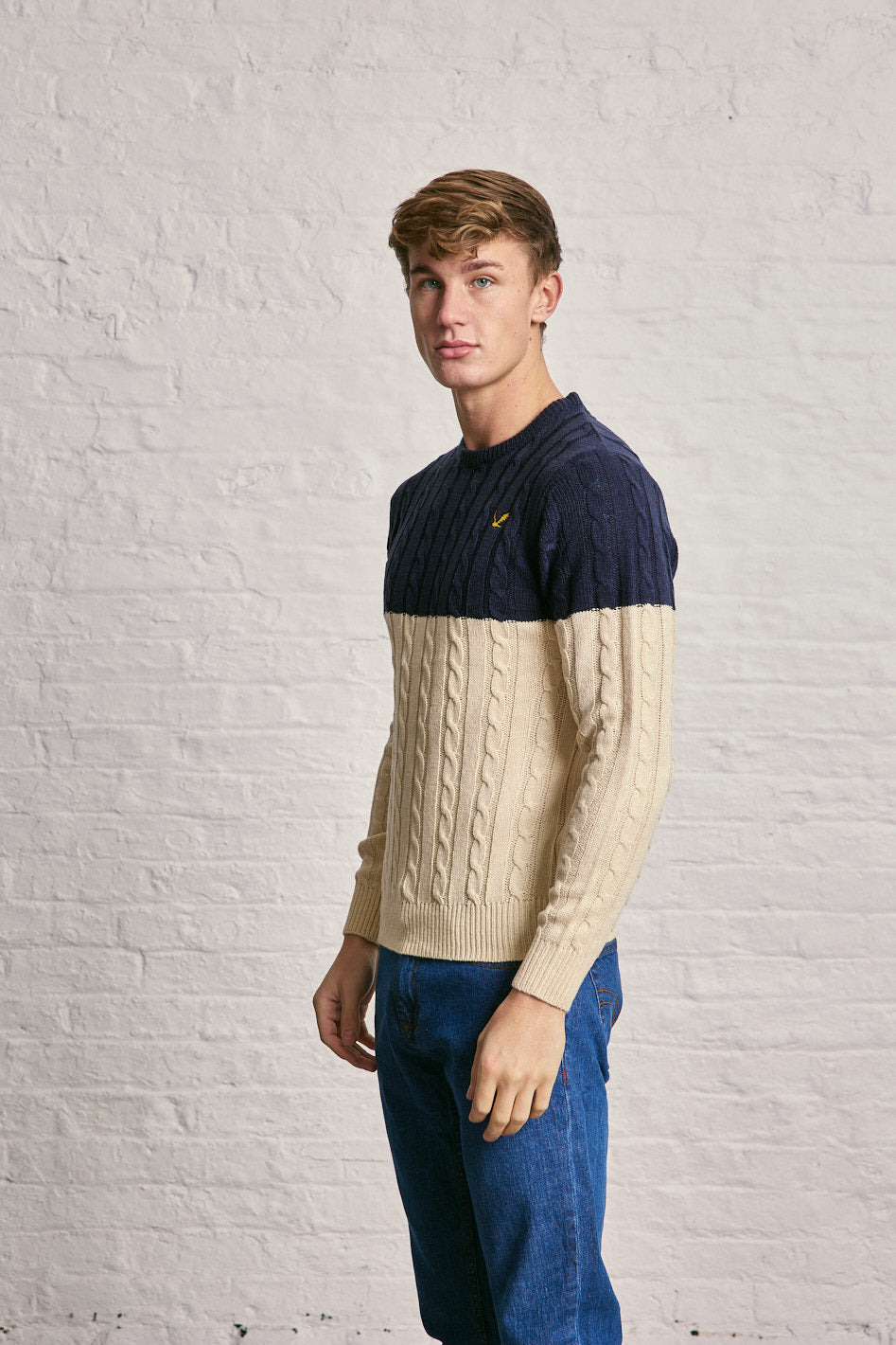 Colour Block Cable Knitwear